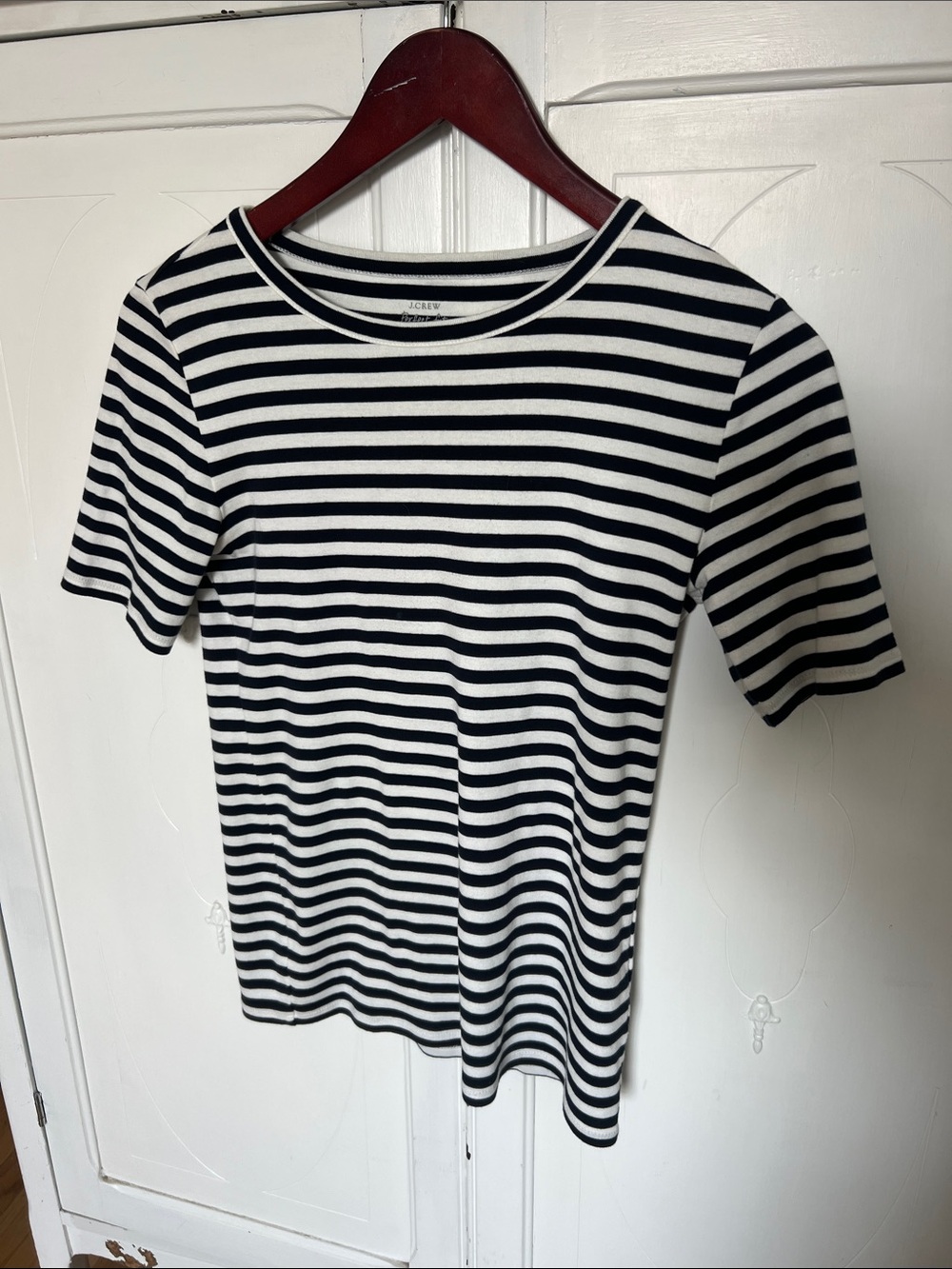 2/$7 J. Crew Striped Crewneck Tee